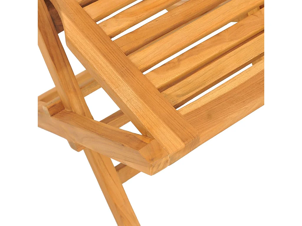 Chaises de jardin pliantes lot de 8 47x63x90cm bois massif teck