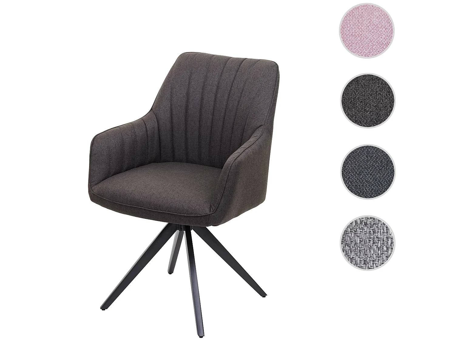 Eetkamerstoel MCW-H73,  grijsbruin