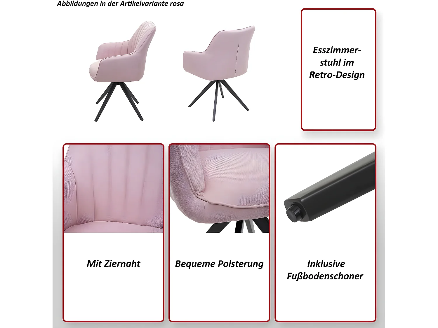 Eetkamerstoel MCW-H73,  grijsbruin