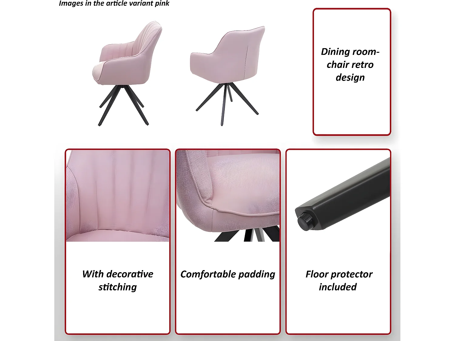 Eetkamerstoel MCW-H73,  grijsbruin