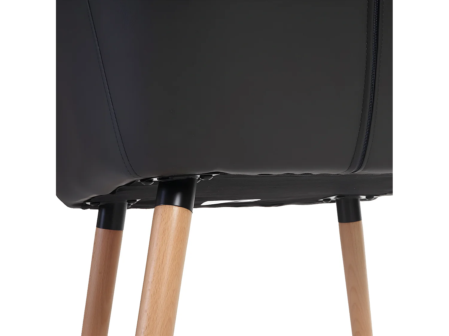 Eetkamerstoel Vaasa T381,  kunstleer, grijs, lichte poten