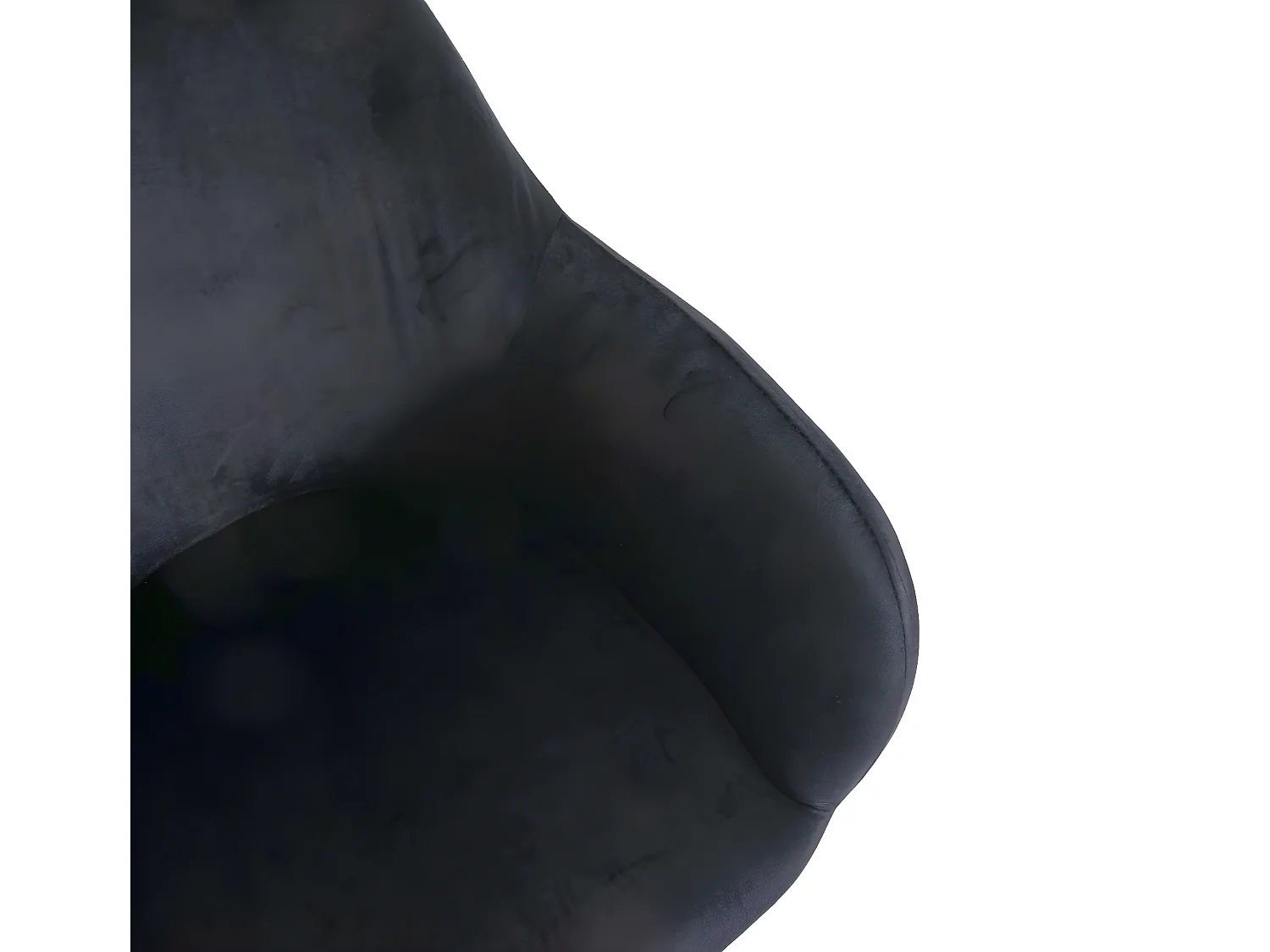 Chaise de salle à manger MCW-F18,  velours noir, pieds dorés