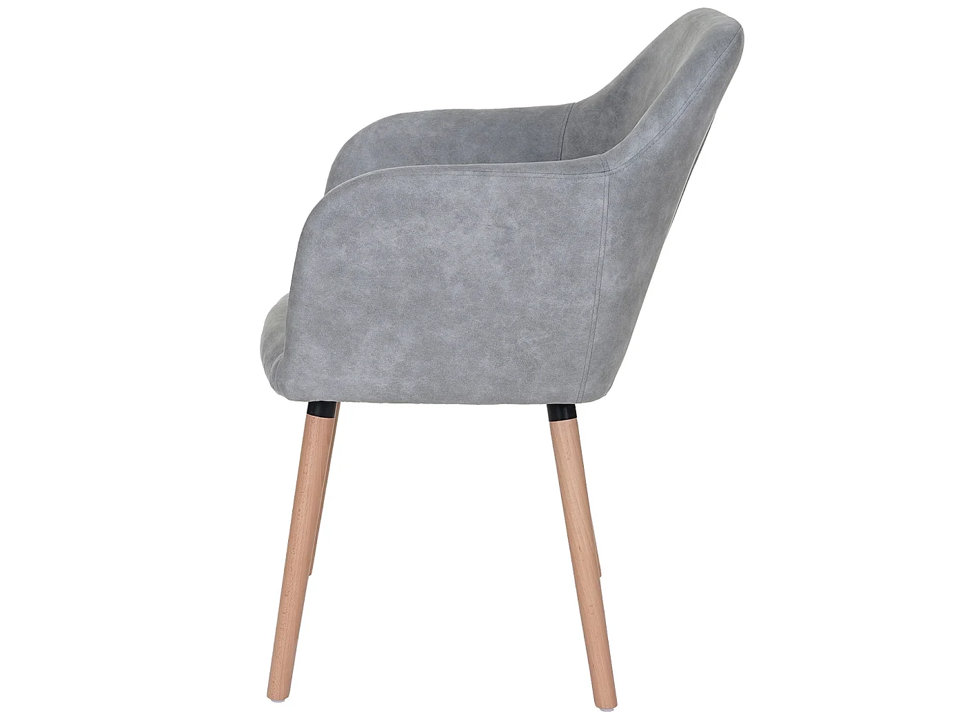 Serie Malmoe sedia sala da pranzo T381 legno massiccio ~ tessuto grigio chiaro