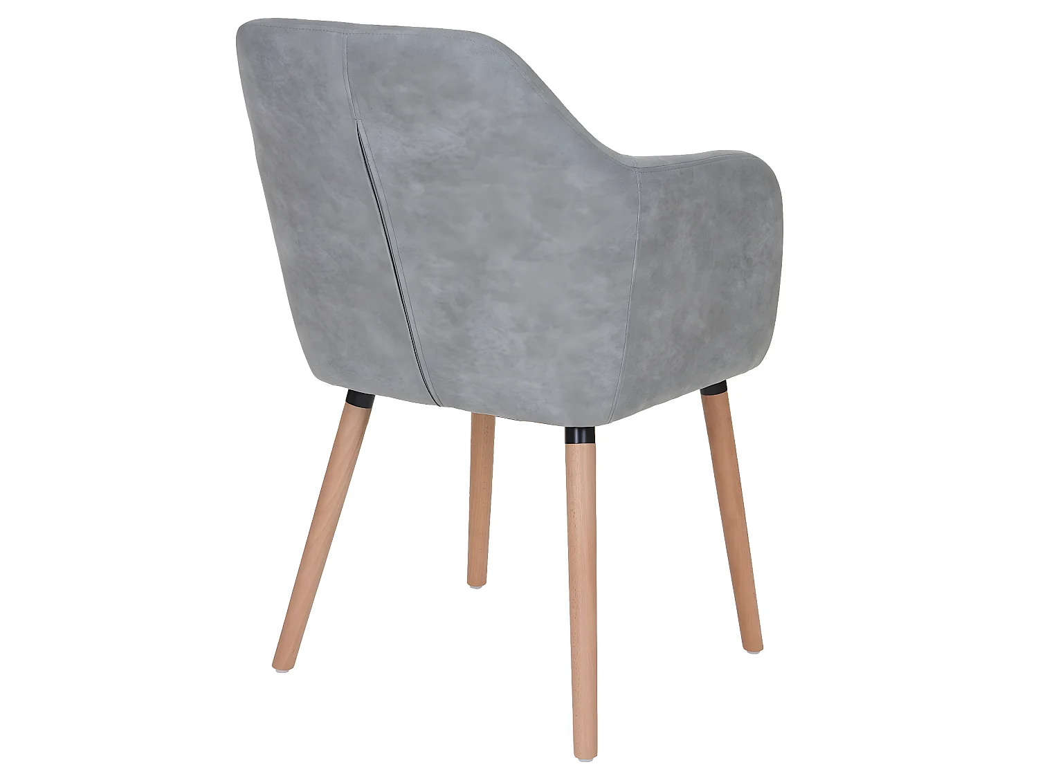 Serie Malmoe sedia sala da pranzo T381 legno massiccio ~ tessuto grigio chiaro