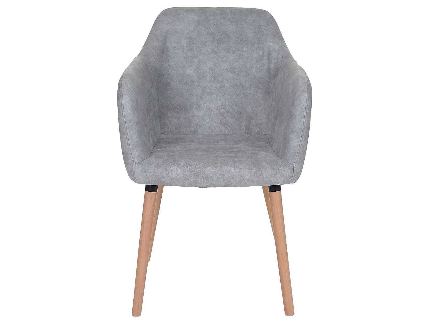 Serie Malmoe sedia sala da pranzo T381 legno massiccio ~ tessuto grigio chiaro