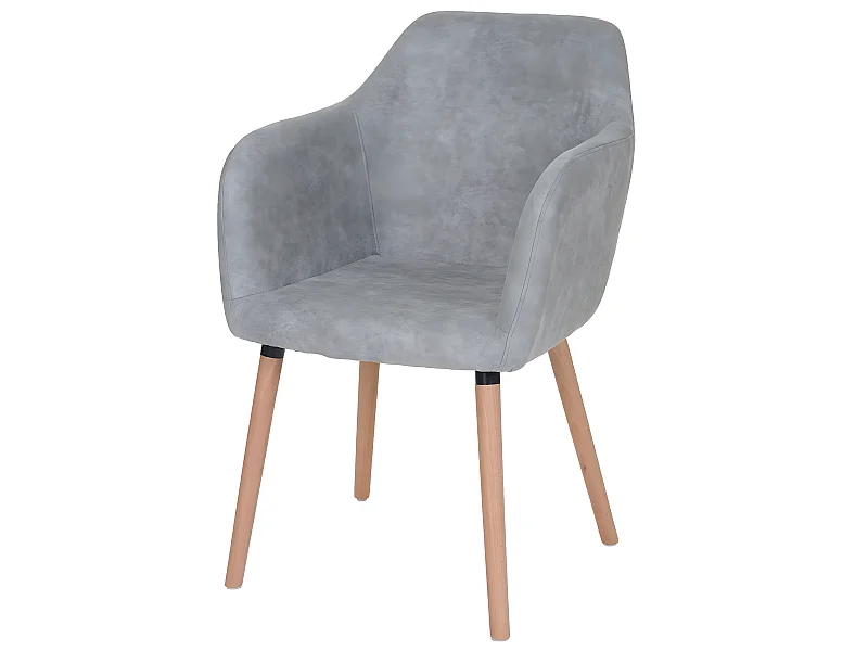 Chaise de salle à manger Vaasa T381,  tissu, vintage gris béton