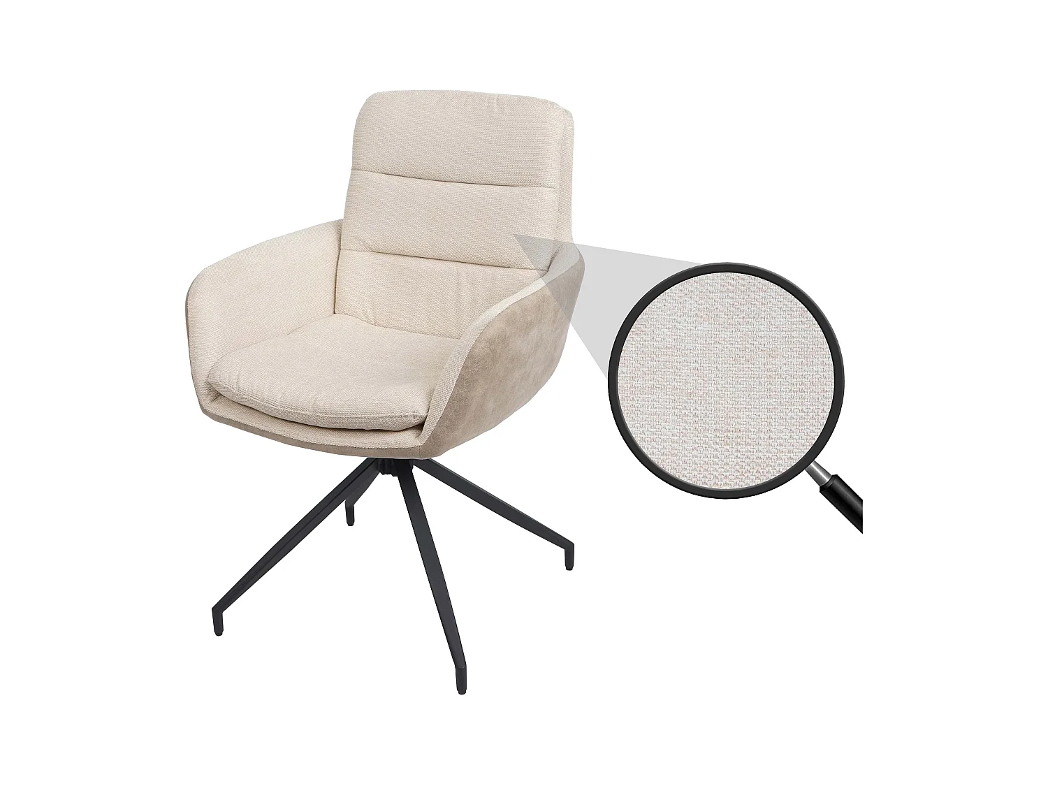 Chaise de salle à manger MCW-K32,  crème-beige