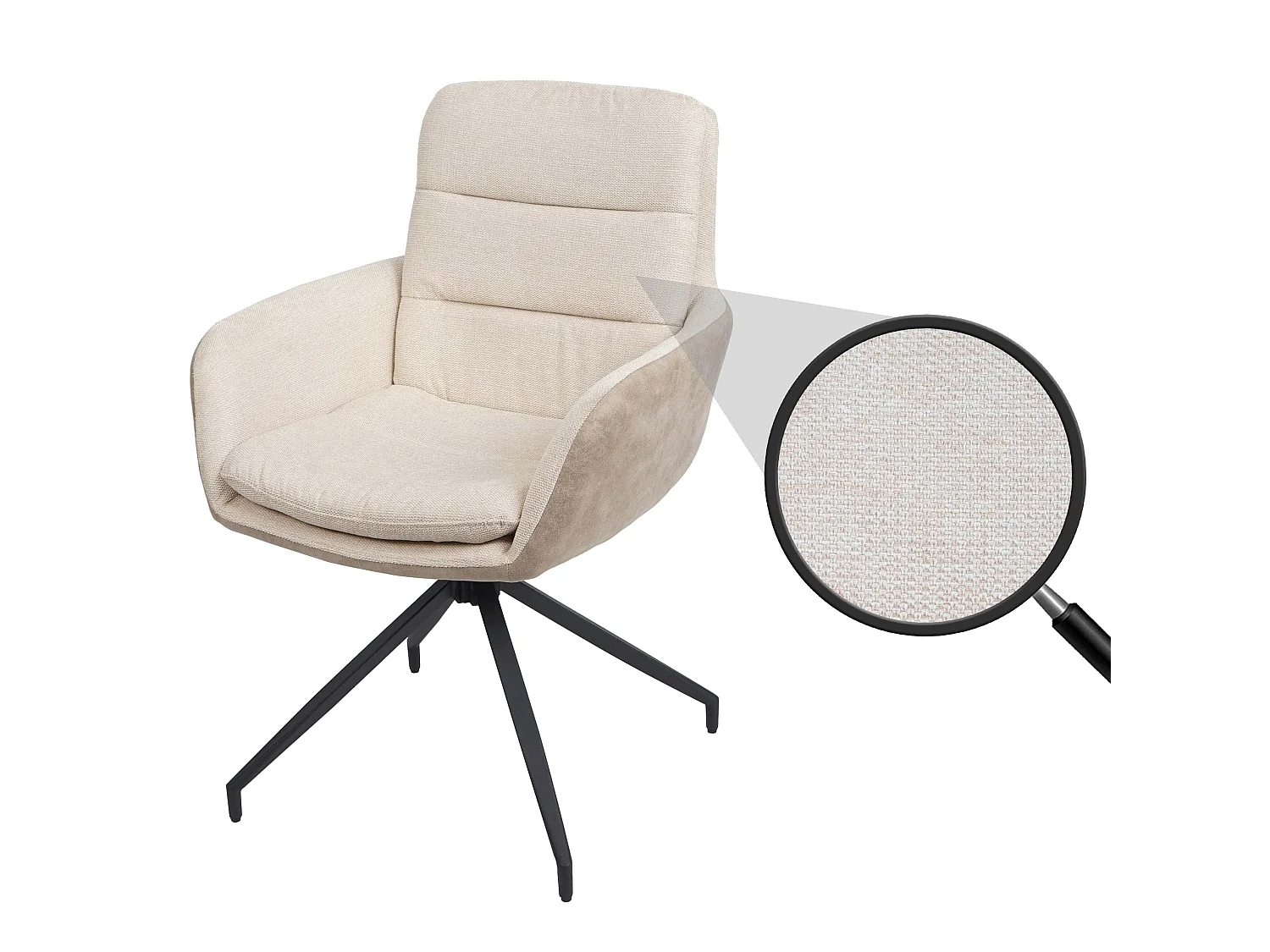 Eetkamerstoel MCW-K32,  crème-beige