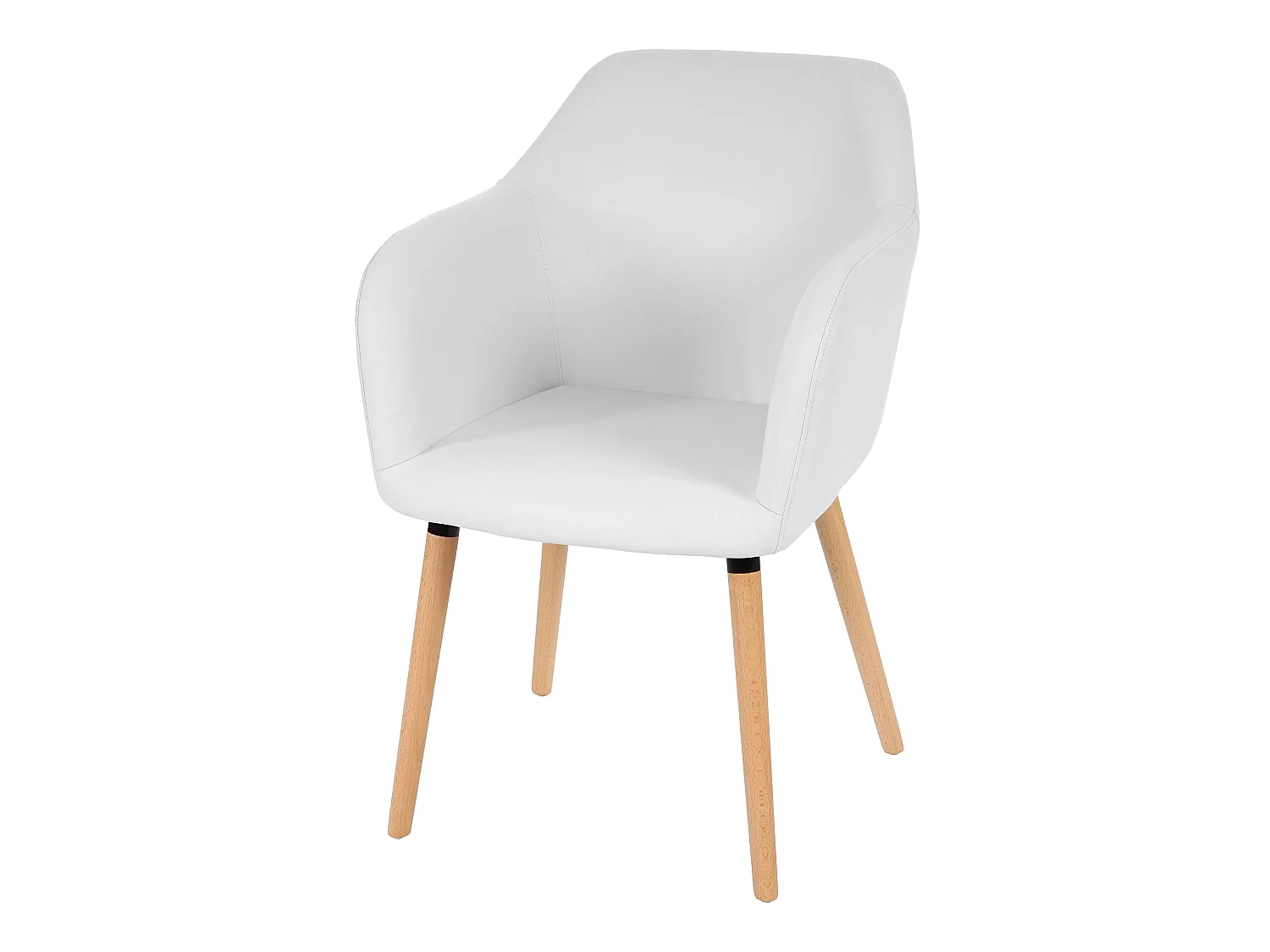 Chaise de salle à manger Vaasa T381,  similicuir, blanc