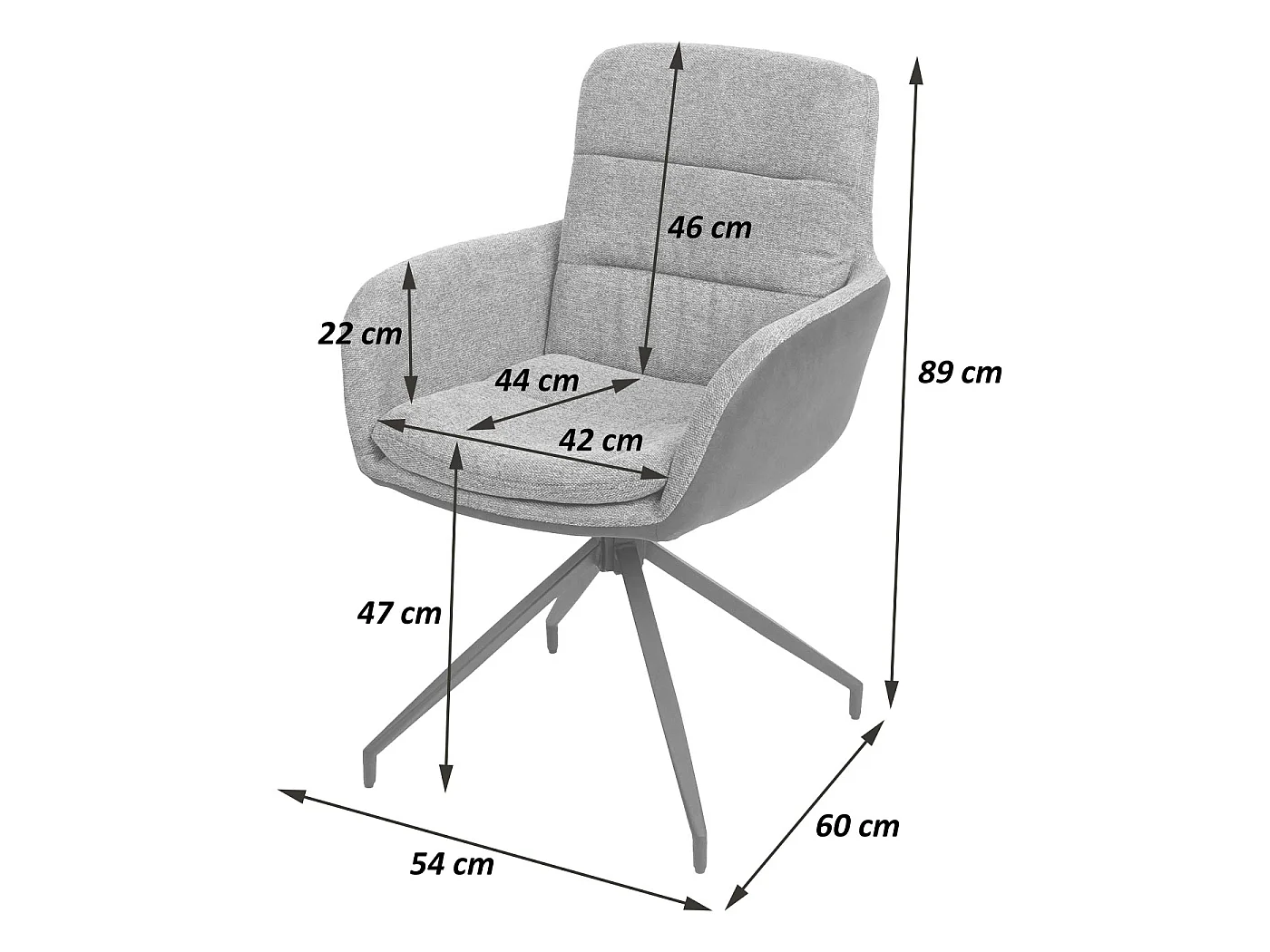 Cadeira de jantar MCW-K32,  castanho-escuro