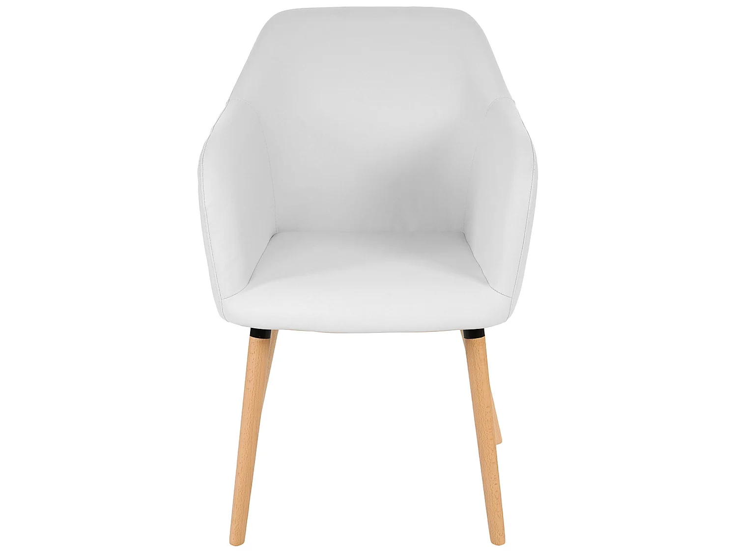 Chaise de salle à manger Vaasa T381 (lot de 6),  similicuir, blanc