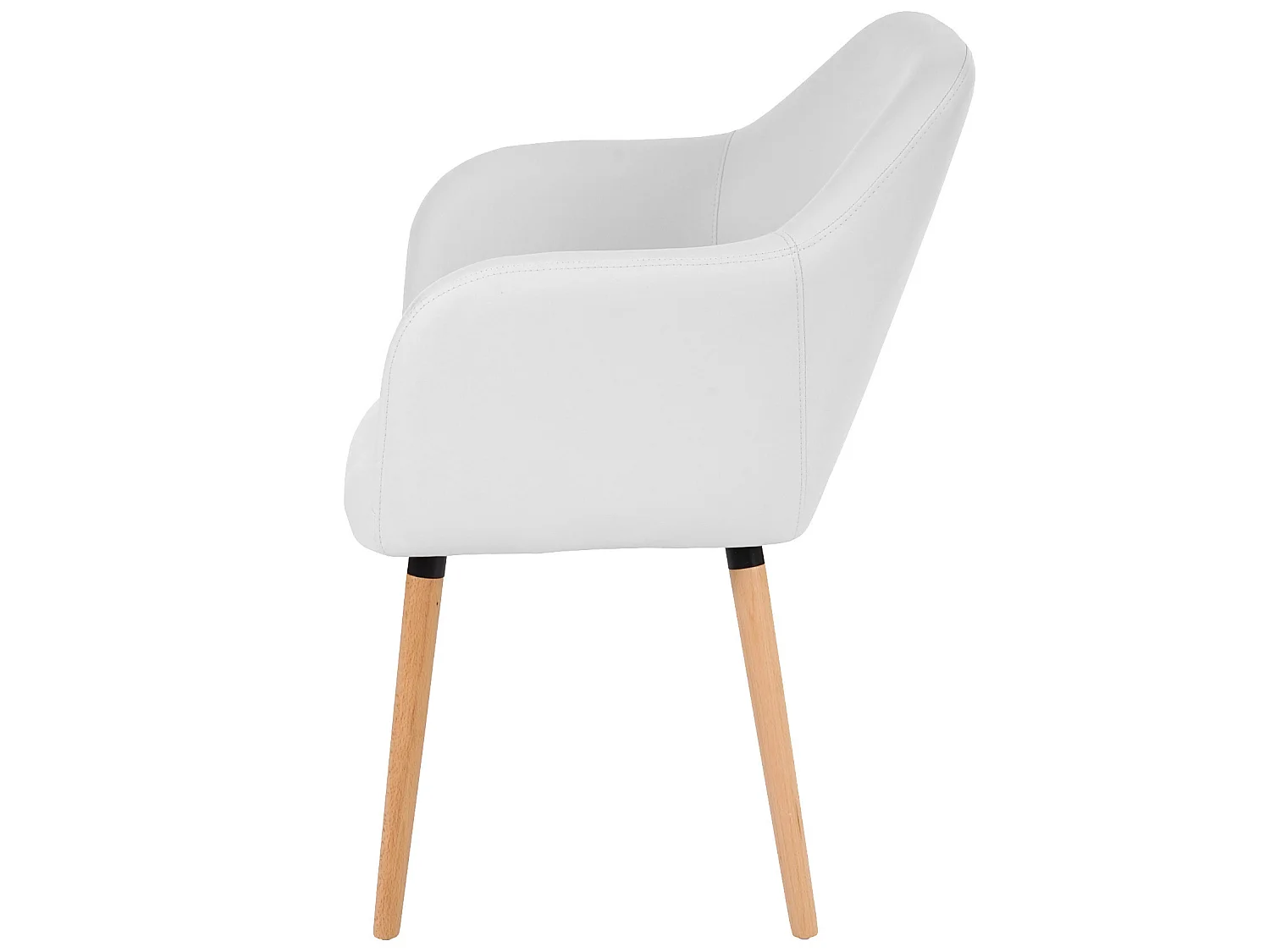 Chaise de salle à manger Vaasa T381 (lot de 6),  similicuir, blanc