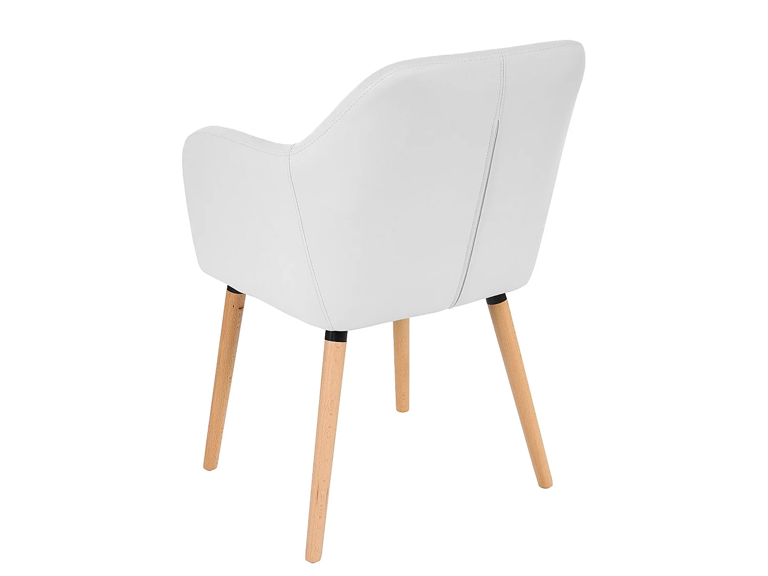 Chaise de salle à manger Vaasa T381 (lot de 6),  similicuir, blanc