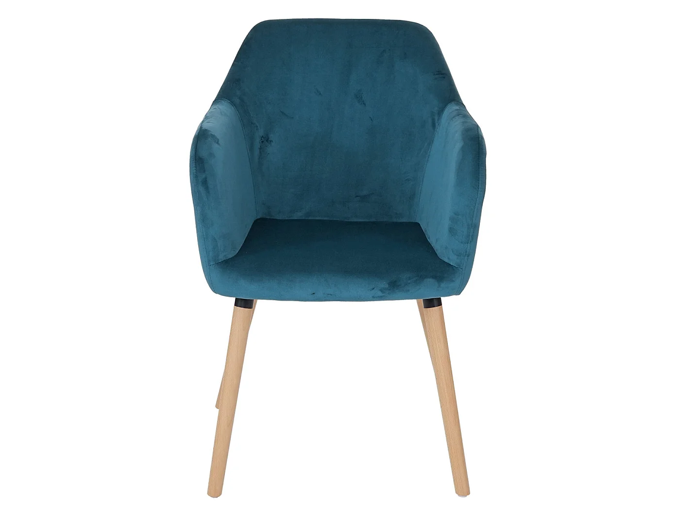 Chaise de salle à manger Vaasa T381,  velours, bleu pétrole