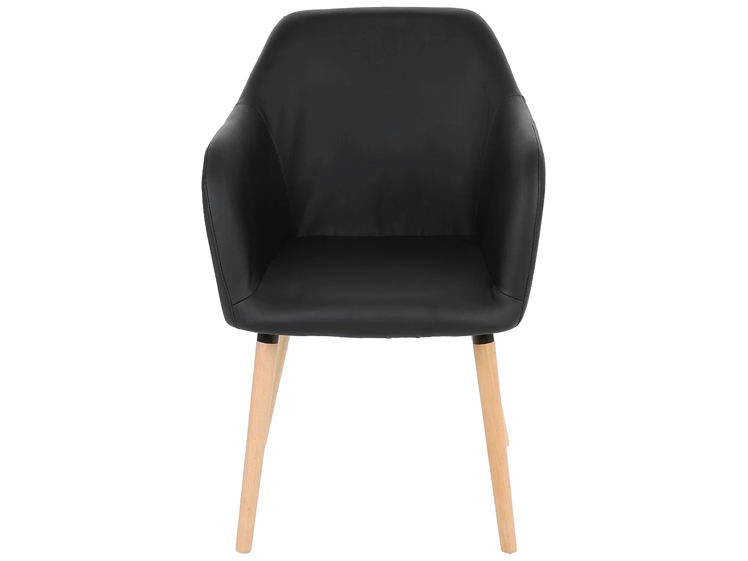 Chaise de salle à manger Vaasa T381,  similicuir, noir