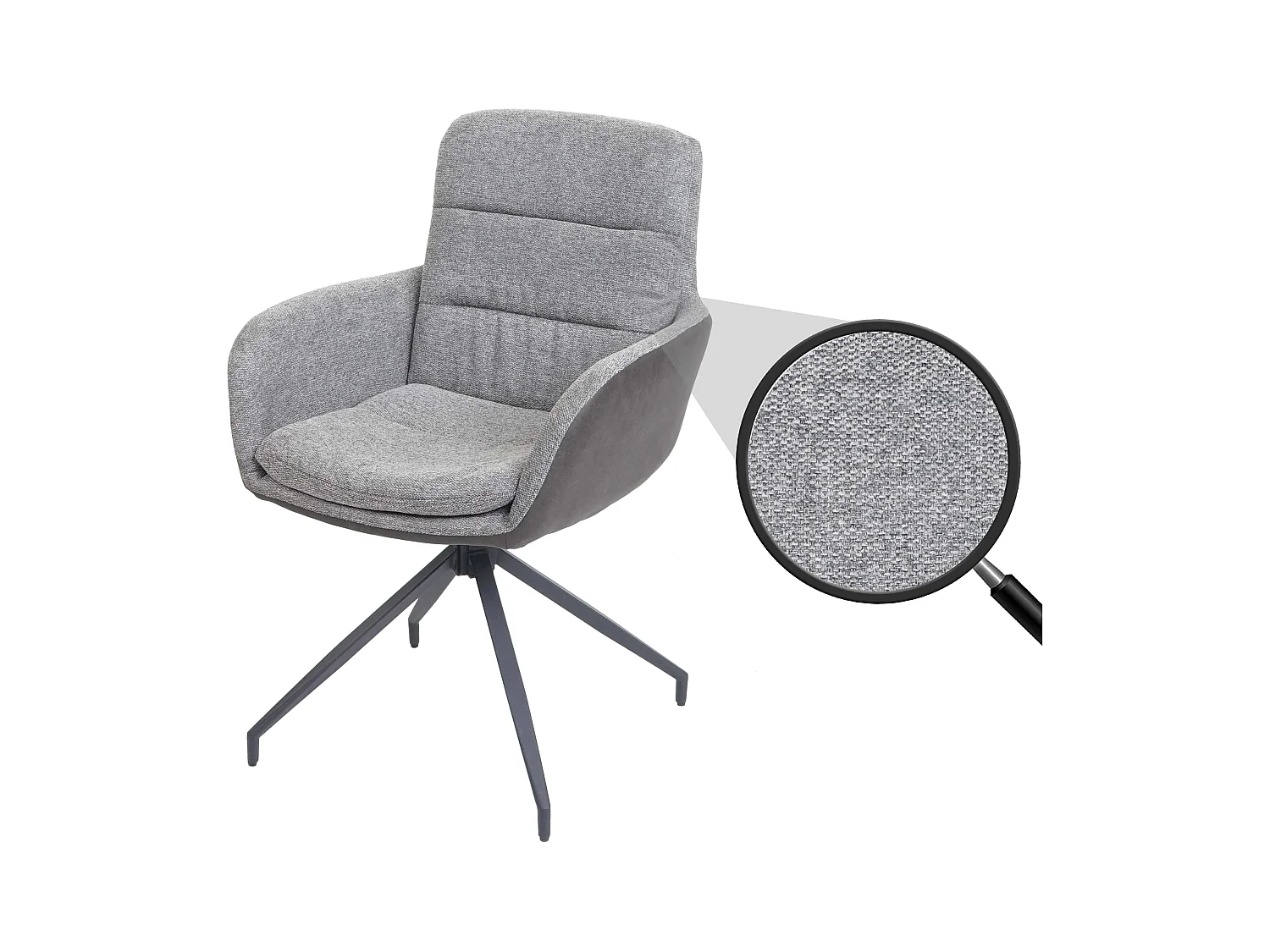 Chaise de salle à manger MCW-K32,  gris-gris foncé