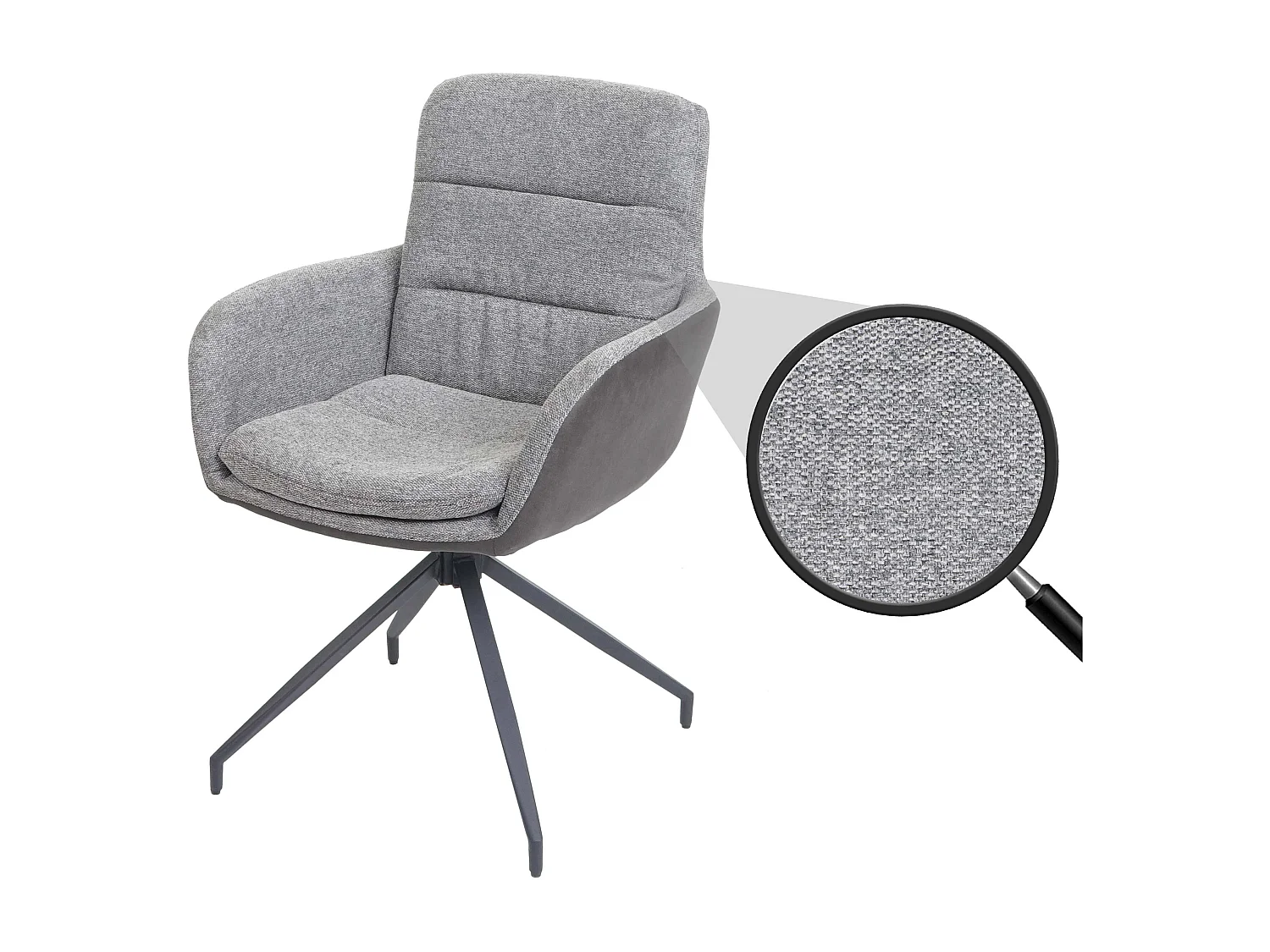 Chaise de salle à manger MCW-K32,  gris-gris foncé