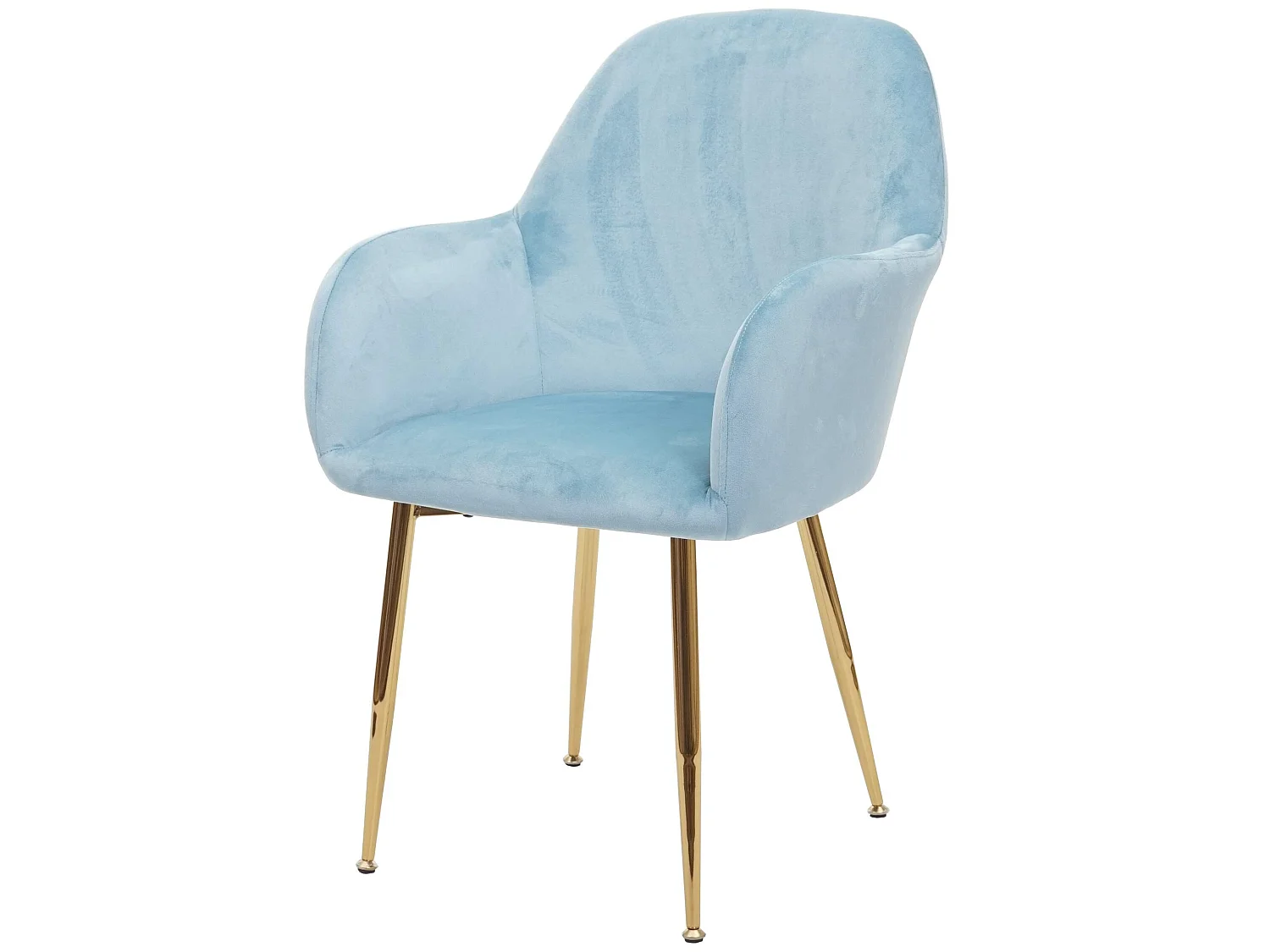 Eetkamerstoel MCW-F18,  fluweel mint, gouden poten