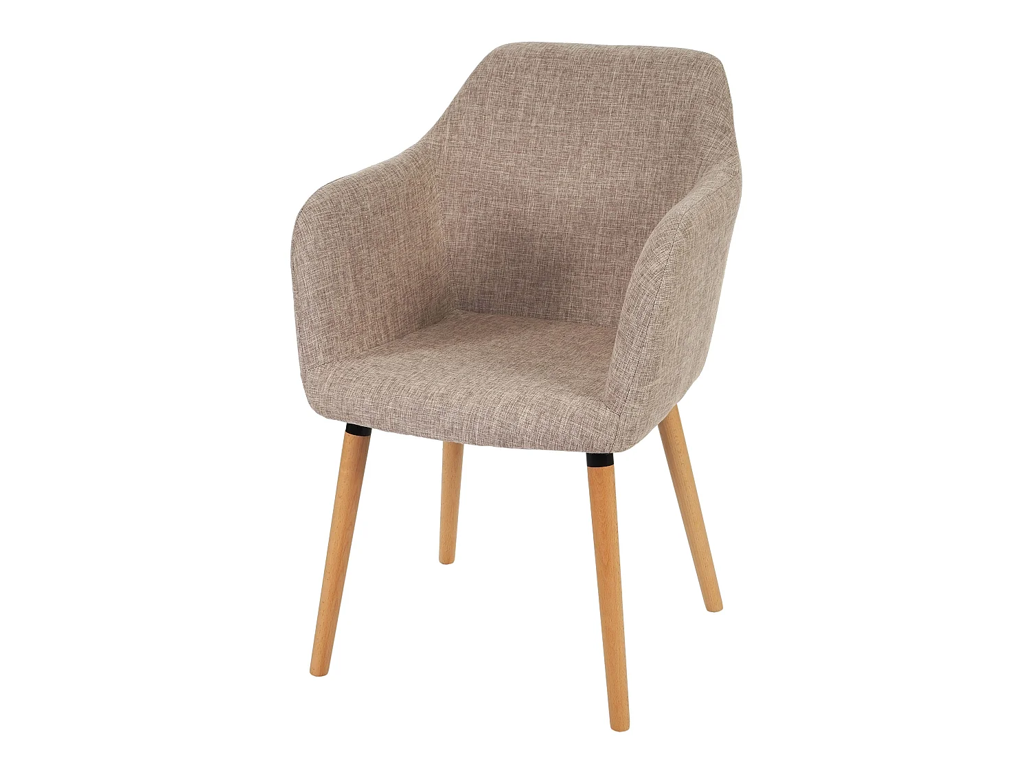 Chaise de salle à manger Vaasa T381,  tissu, crème / gris