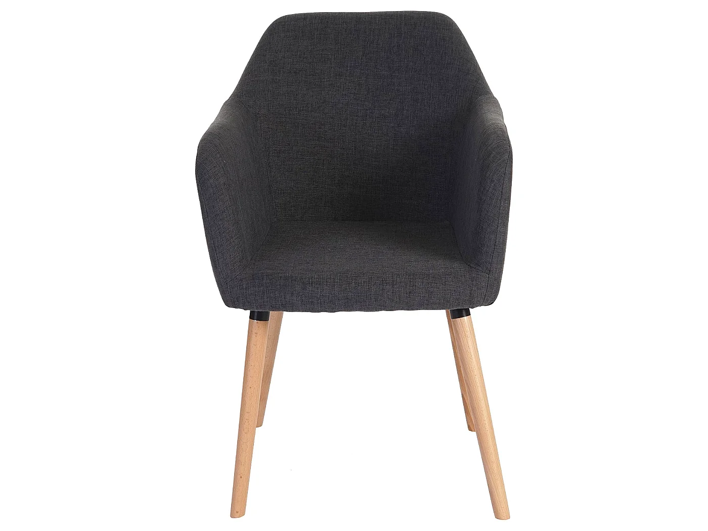 Serie Malmoe sedia sala da pranzo T381 legno massiccio ~ tessuto grigio