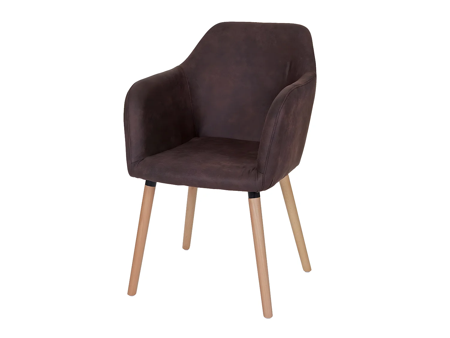 Chaise de salle à manger Vaasa T381,  tissu, vintage marron foncé