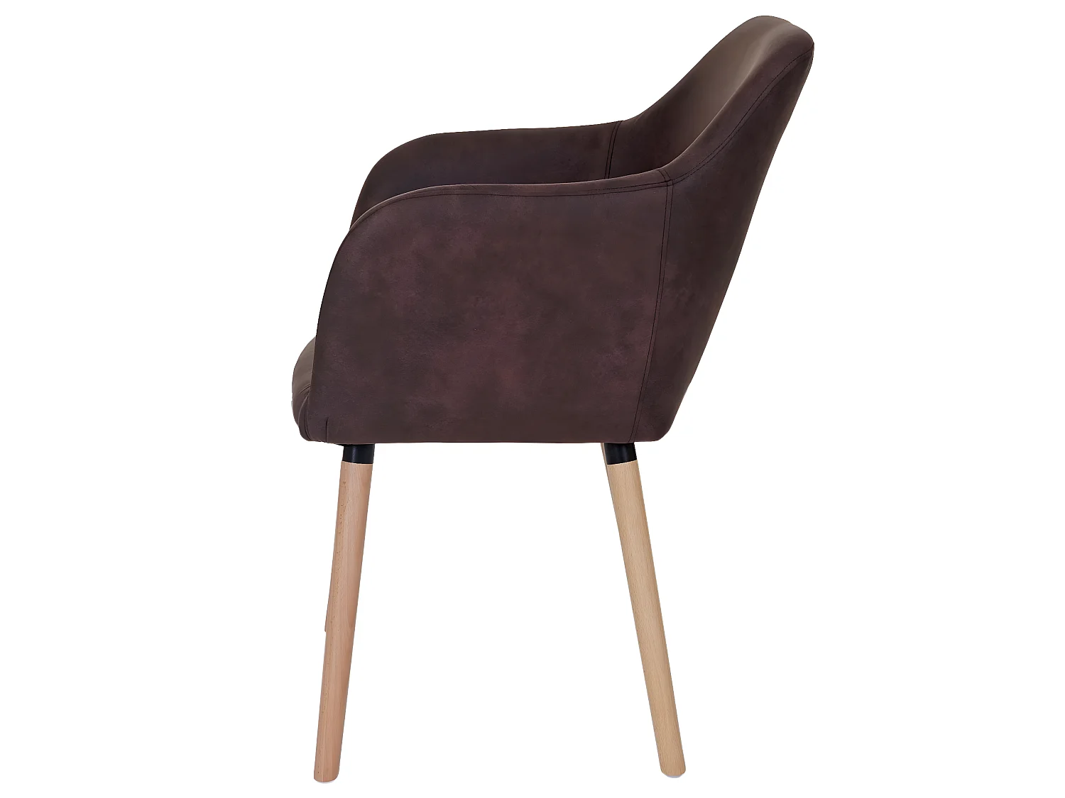 Chaise de salle à manger Vaasa T381,  tissu, vintage marron foncé