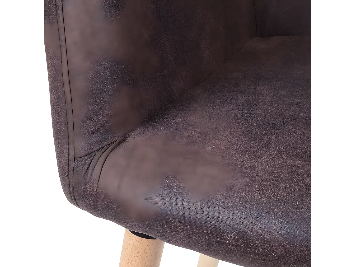 Chaise de salle à manger Vaasa T381,  tissu, vintage marron foncé