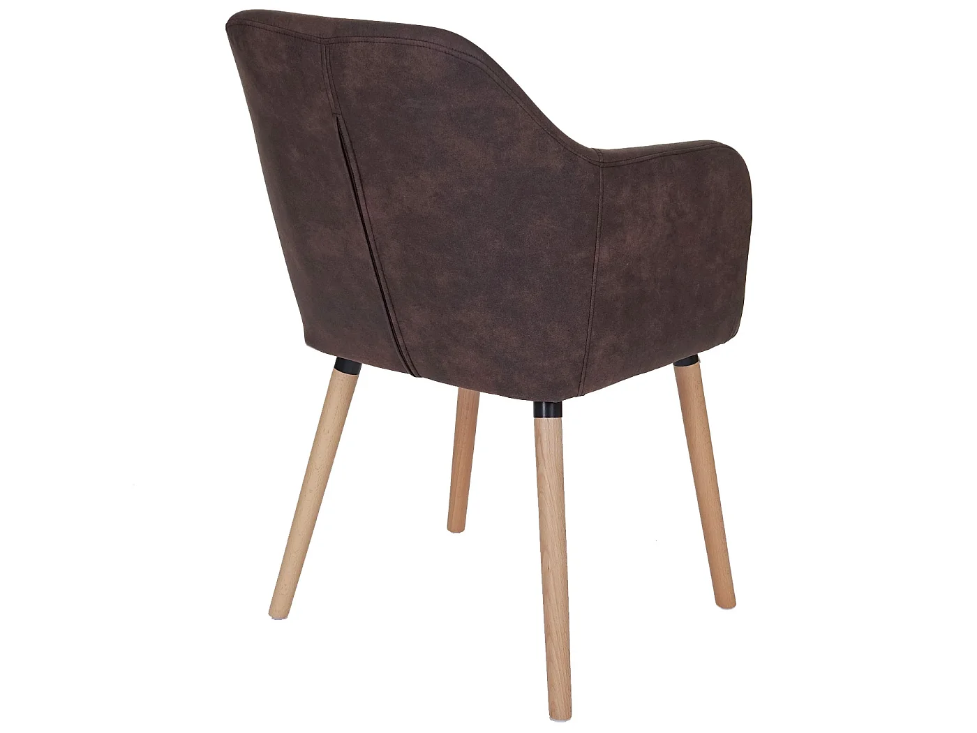 Chaise de salle à manger Vaasa T381,  tissu, vintage marron foncé