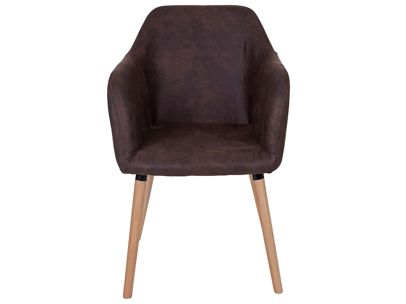 Chaise de salle à manger Vaasa T381,  tissu, vintage marron foncé