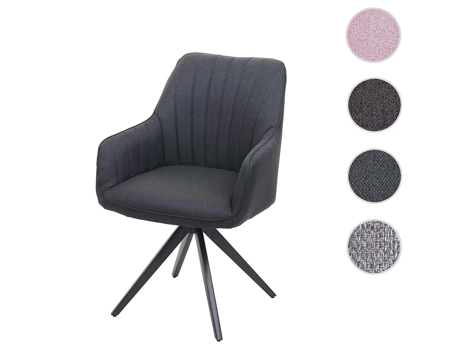 Chaise de salle à manger MCW-H73,  gris foncé