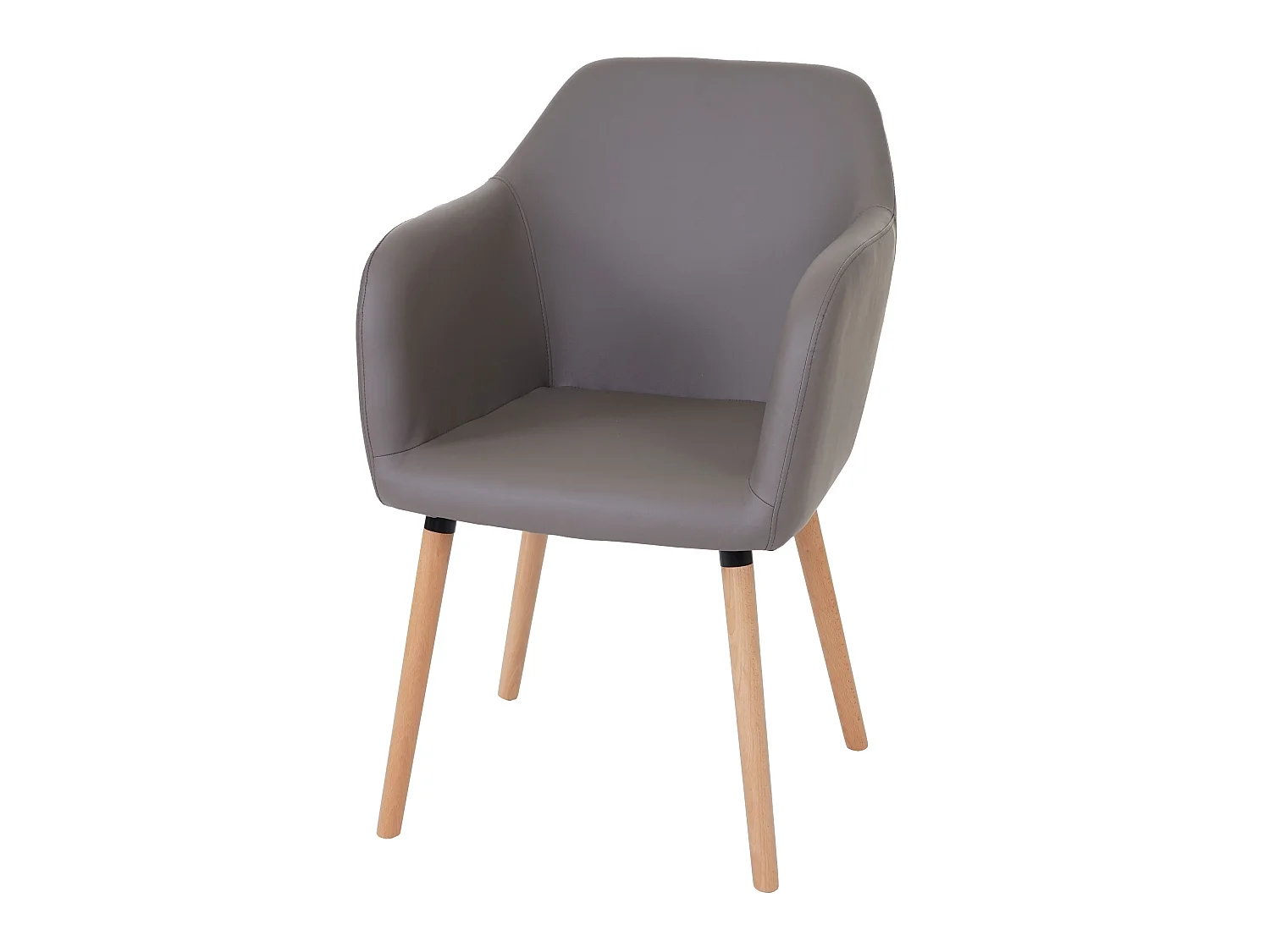 Chaise de salle à manger Vaasa T381,  similicuir, taupe