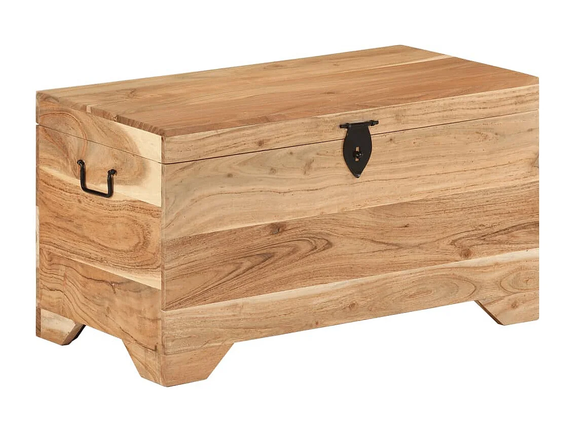 Cofre de almacenamiento de madera de acacia maciza
