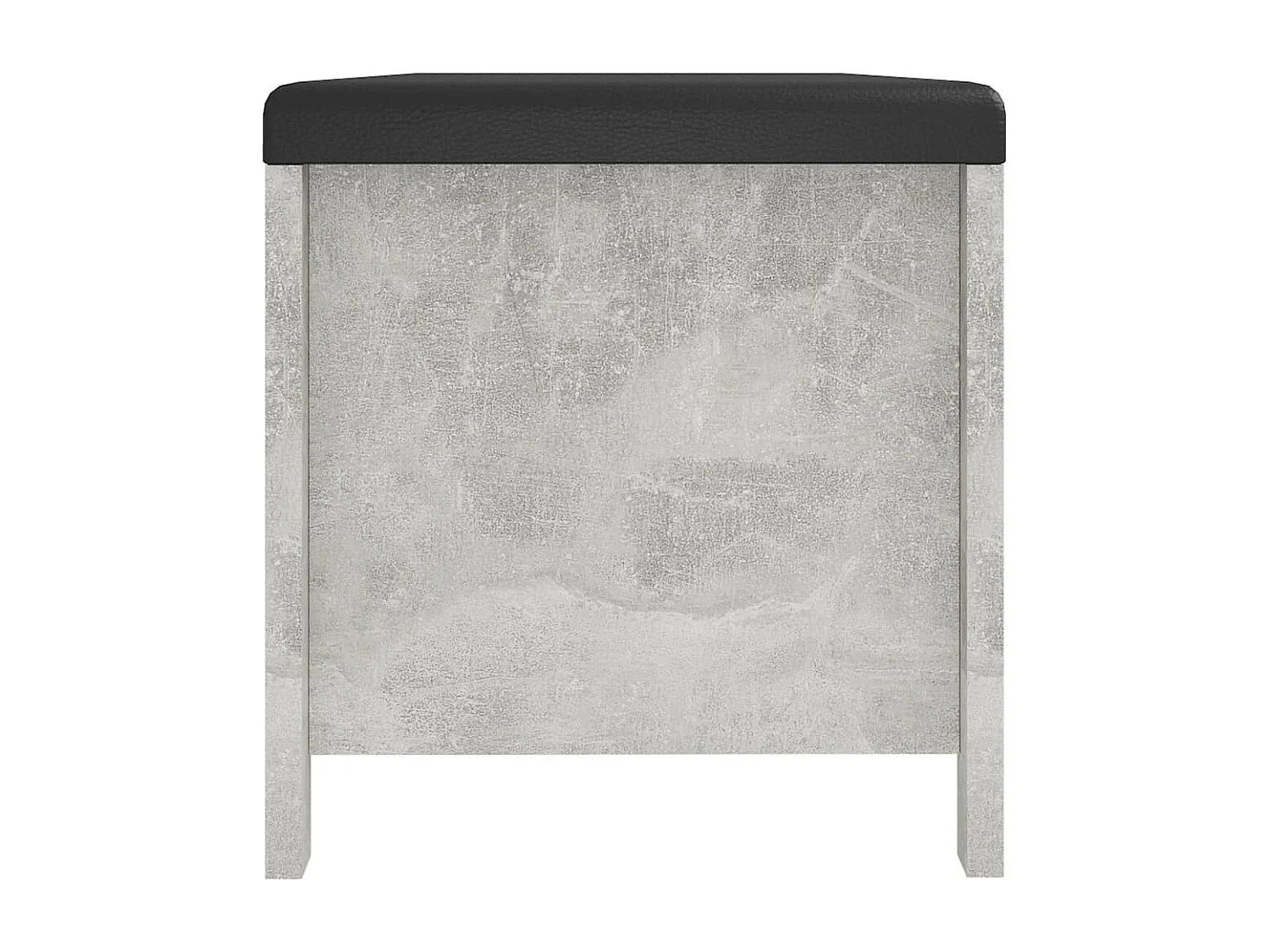 Sitzbank mit Stauraum und Kissen Betongrau 105x40x45cm