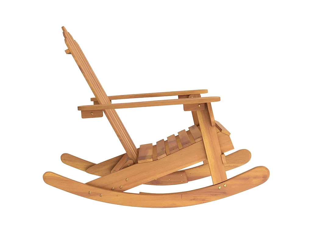 Sedia a Dondolo Adirondack in Legno Massello di Acacia