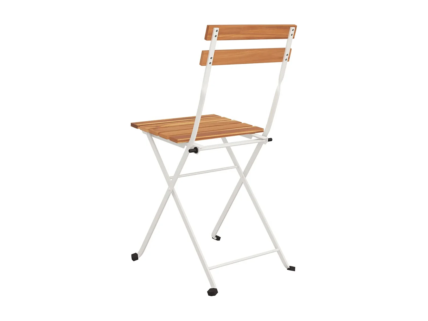 Chaises de bistrot pliantes lot de 8 Bois d'acacia solide acier