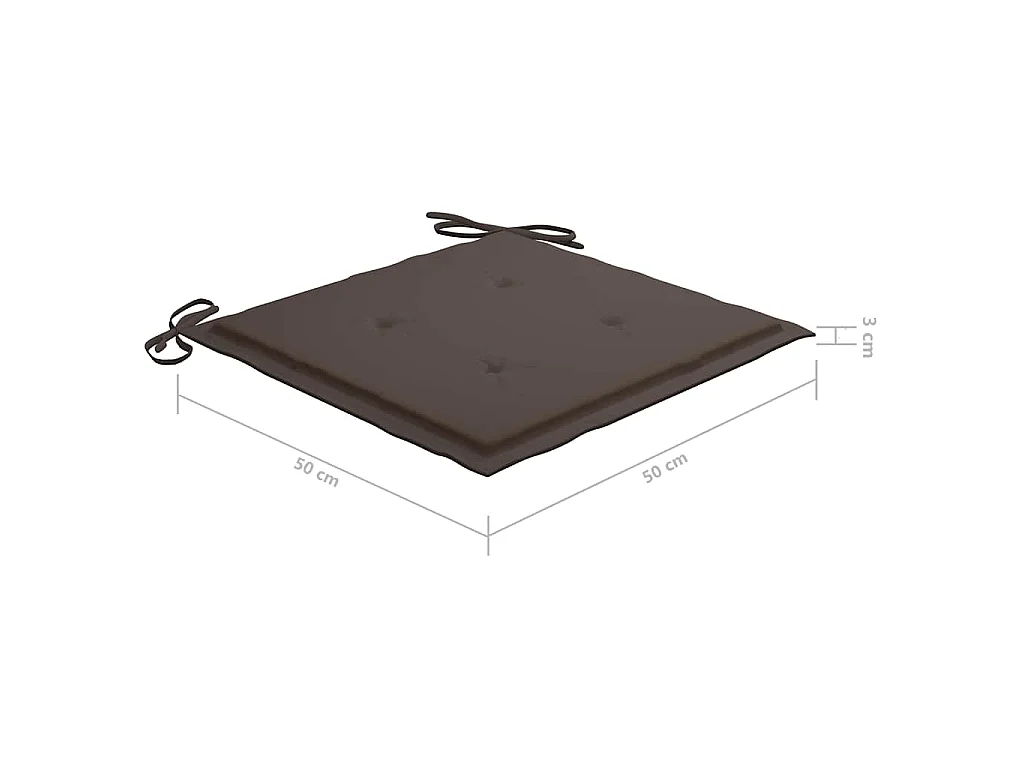 Chaises de jardin lot de 6 avec coussins Bois d'acacia solide