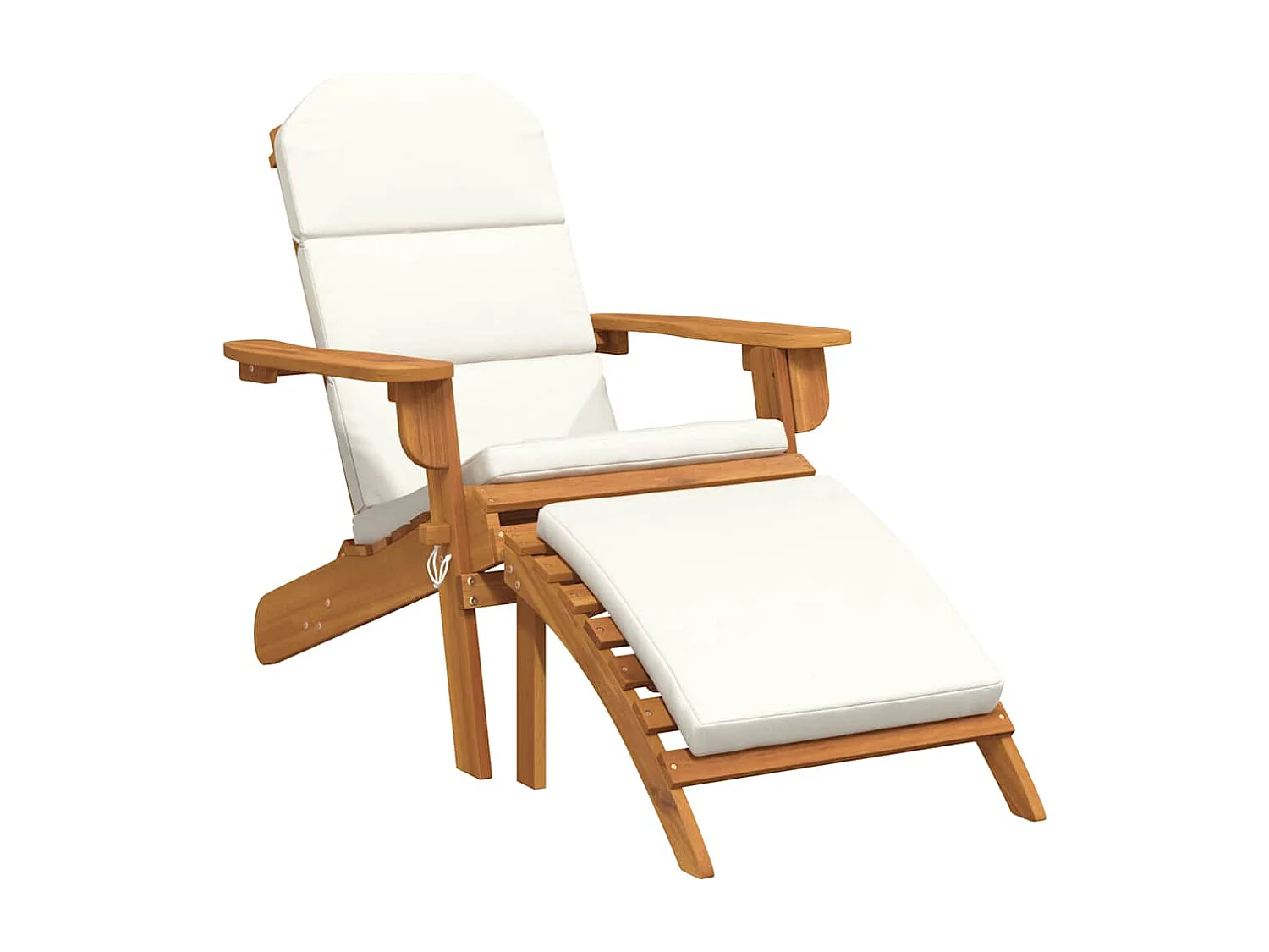 Chaise de jardin Adirondack et repose-pieds bois massif acacia