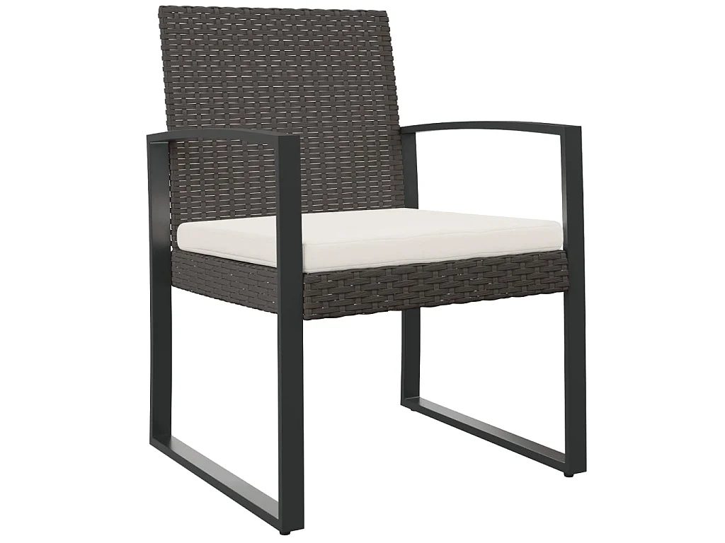 Tuinstoelen 2 st polypropeen rattan bruin