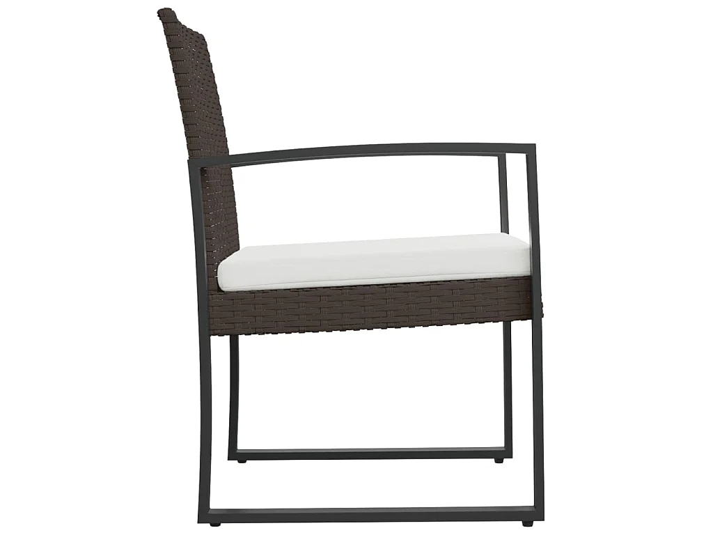 Tuinstoelen 2 st polypropeen rattan bruin