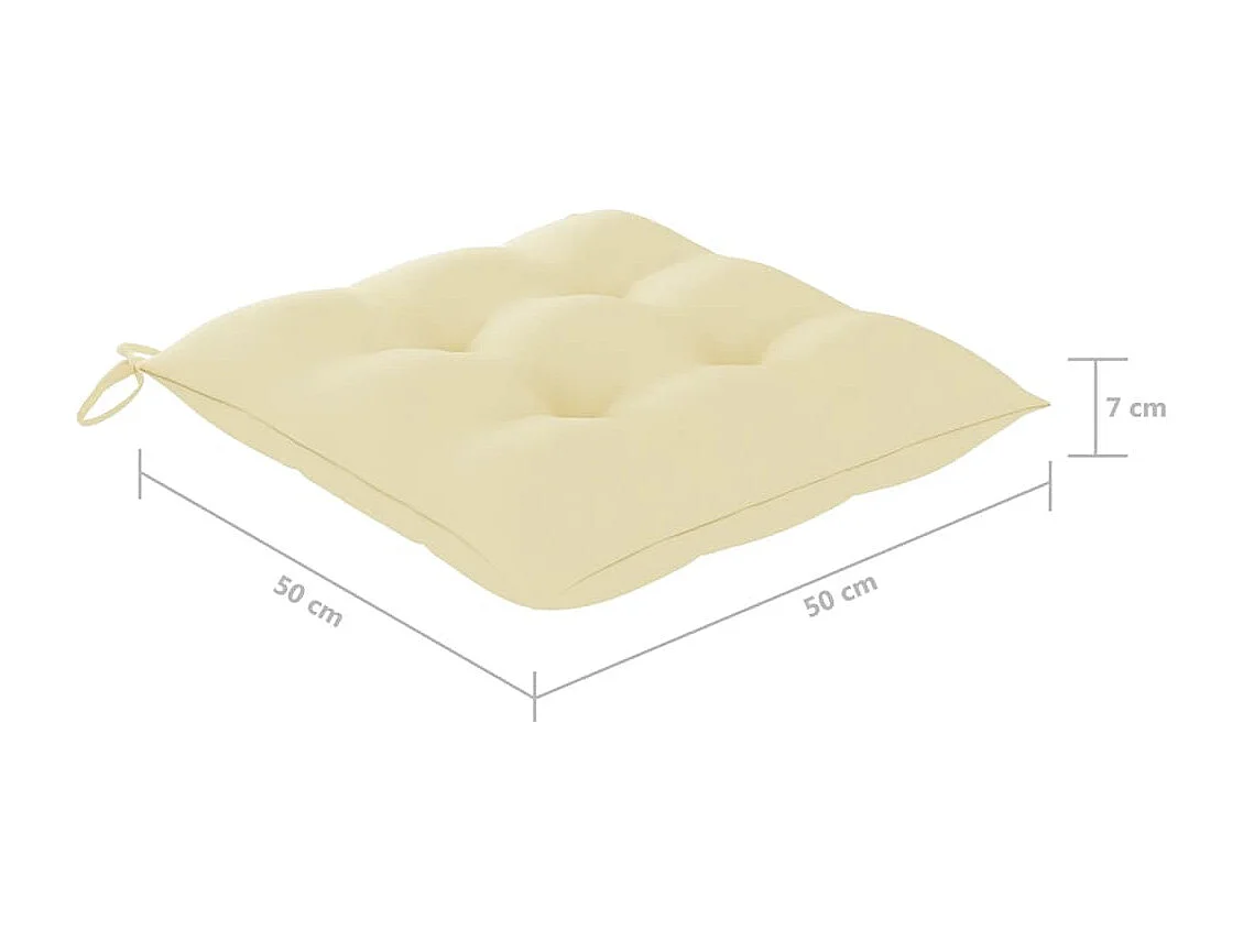 Chaises de jardin lot de 4 avec coussins Bois d'acacia massif