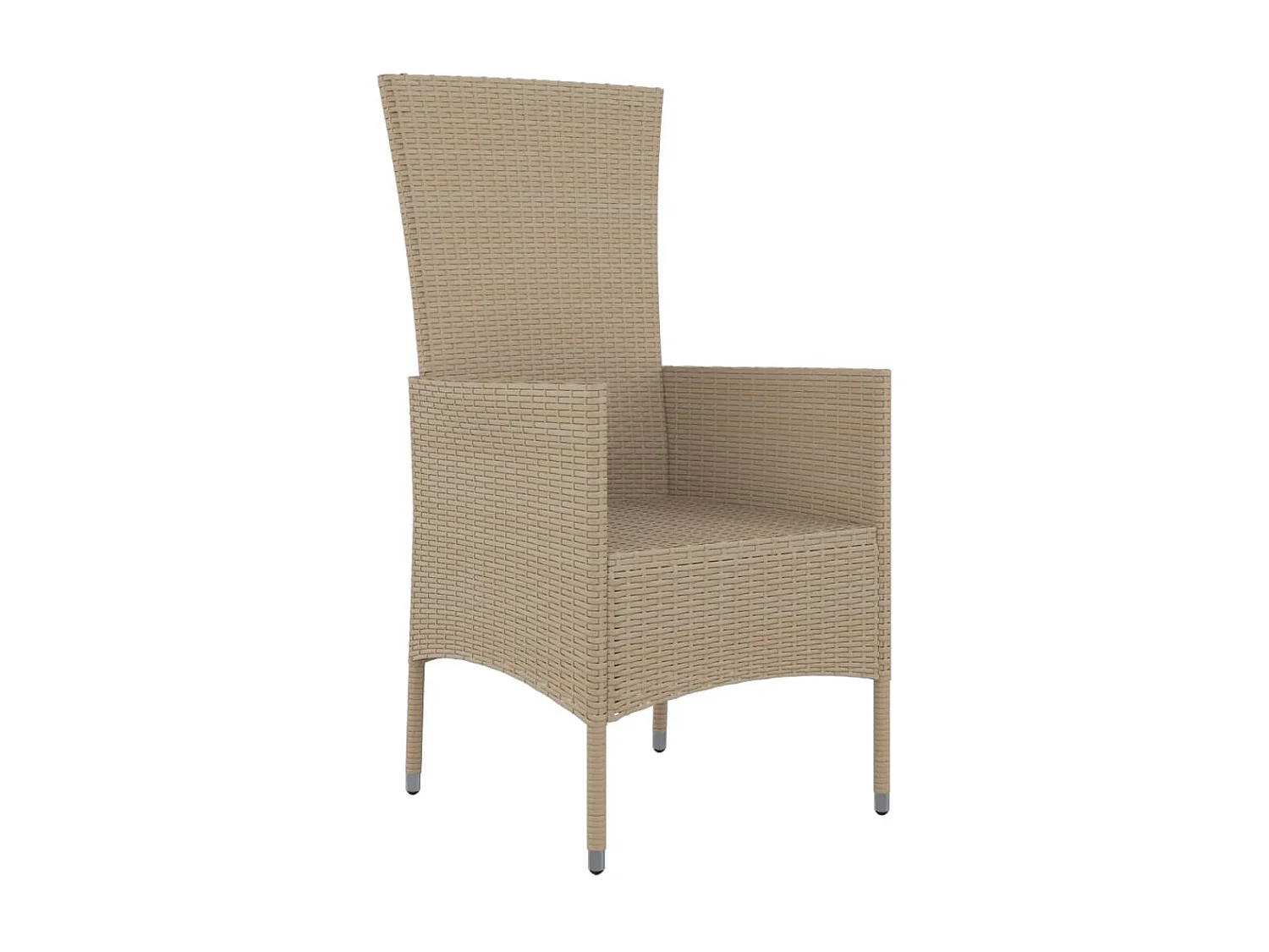Chaises de jardin avec coussins lot de 4 Résine tressée Beige