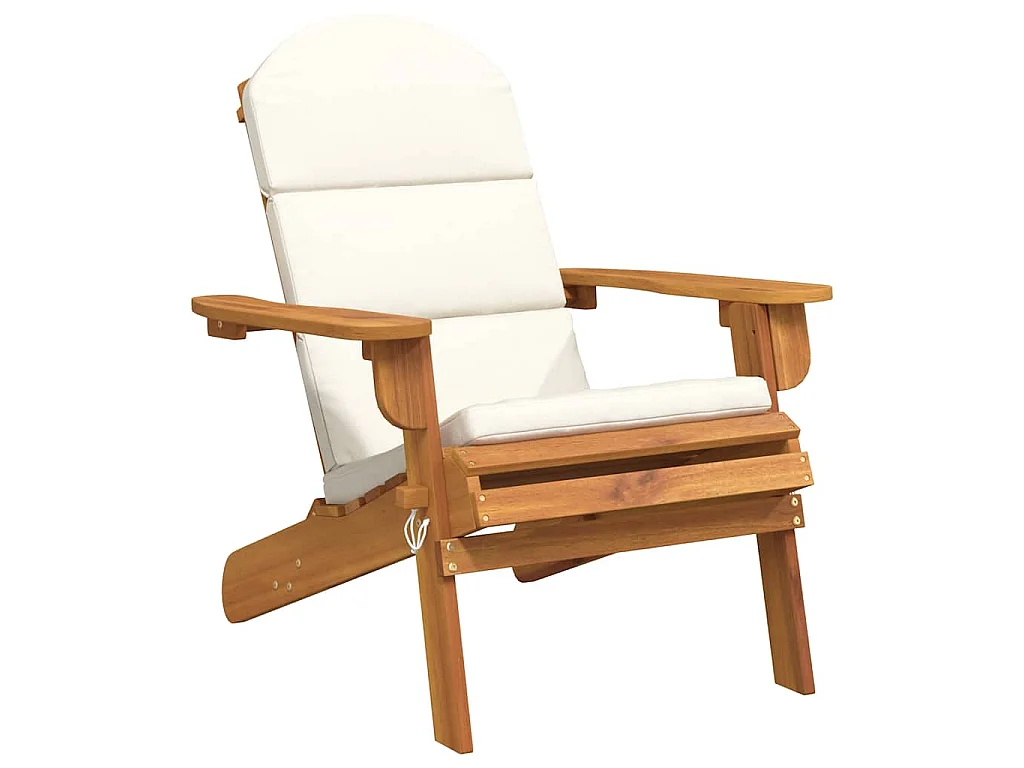 Sedia Adirondack da Giardino con Cuscini Legno Massello Acacia