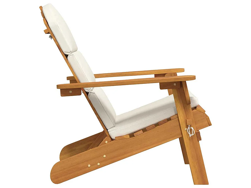 Sedia Adirondack da Giardino con Cuscini Legno Massello Acacia