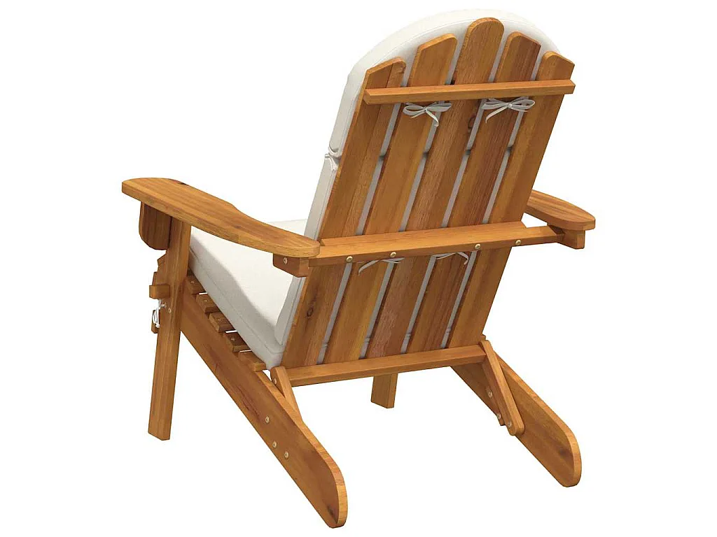 Sedia Adirondack da Giardino con Cuscini Legno Massello Acacia