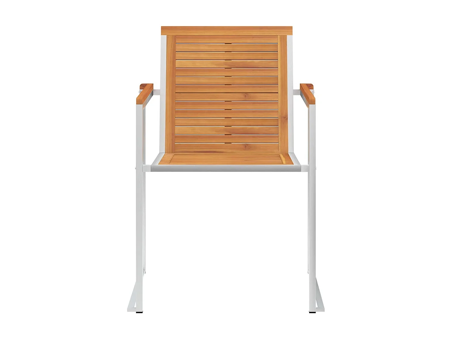 Sedie da Giardino 2 pz con Cuscini in Legno Acacia e Acciaio