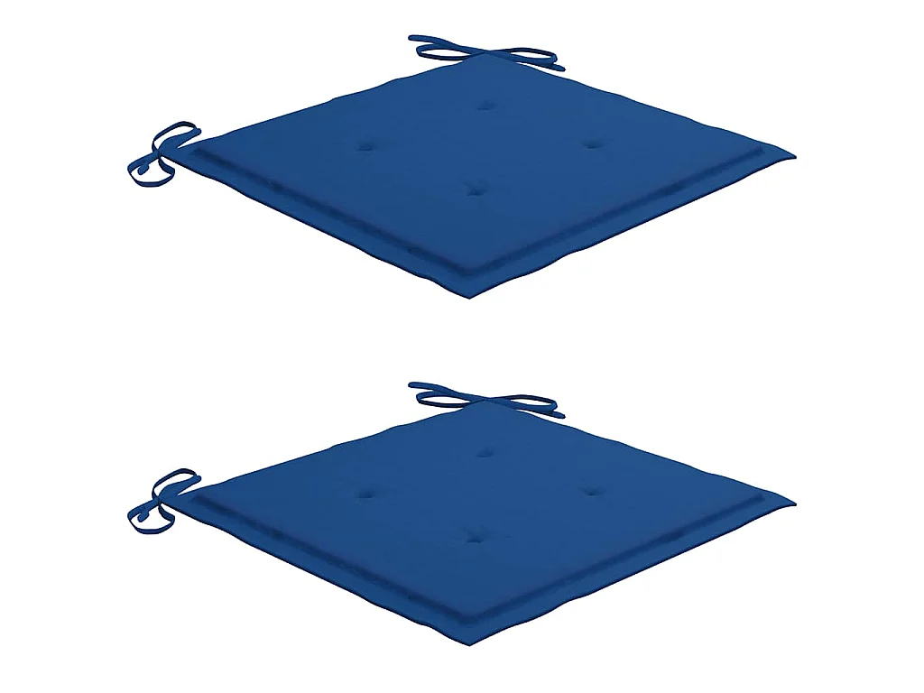 Chaises de jardin avec coussins lot de 2 Acacia solide et acier