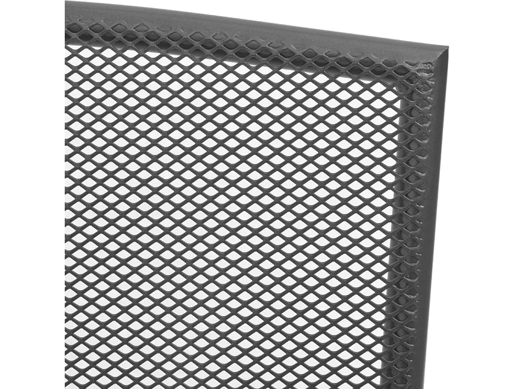 Chaises empilables de jardin lot de 2 Acier Gris