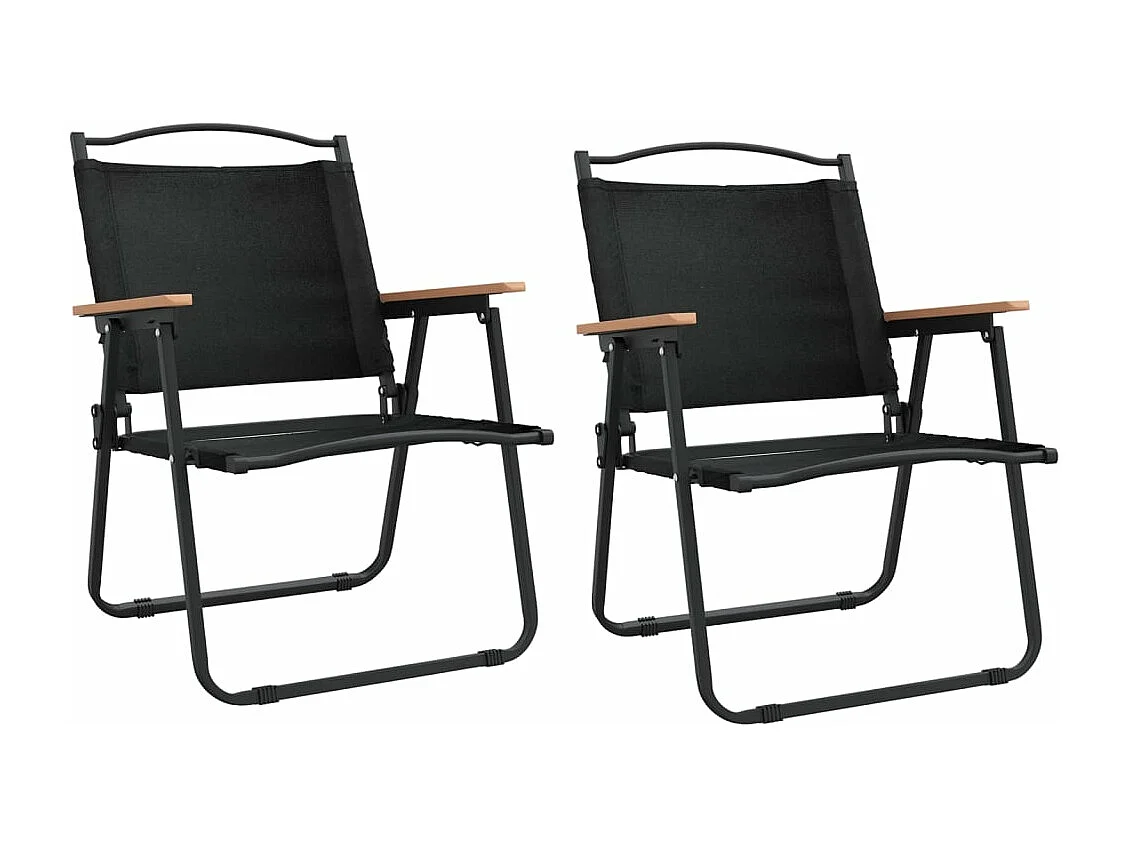 Chaises de camping lot de 2 Noir 54x55x78 cm Tissu Oxford