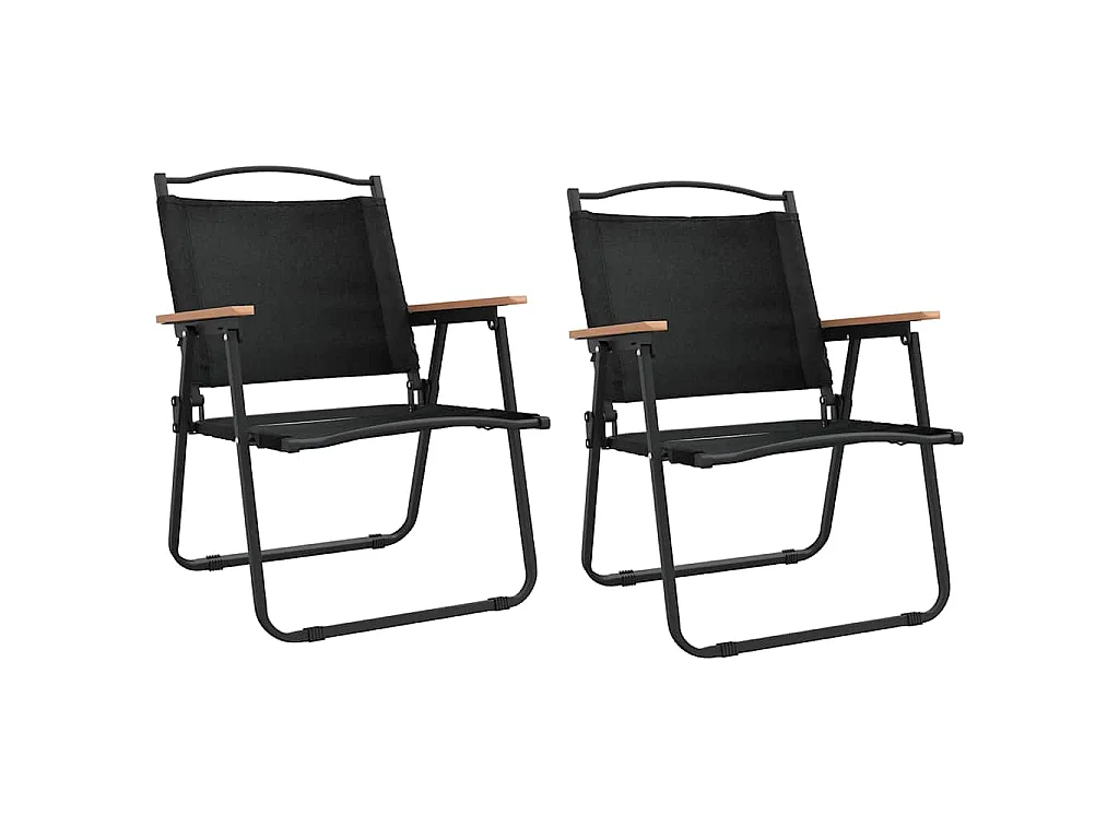 Chaises de camping lot de 2 Noir 54x55x78 cm Tissu Oxford