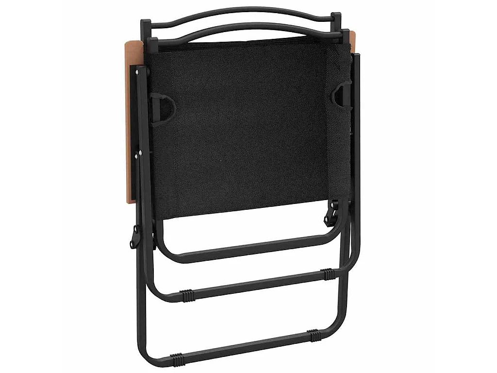 Campingstoelen 2 st 54x55x78 cm oxford stof zwart